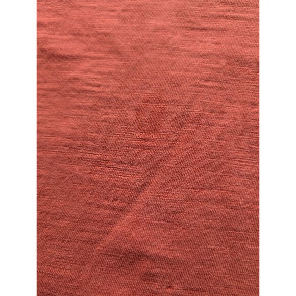 Womens Coral T-Shirt With Beaded Neckline By Coldwater Creek Size L 100% Cotton - Picture 5 of 7